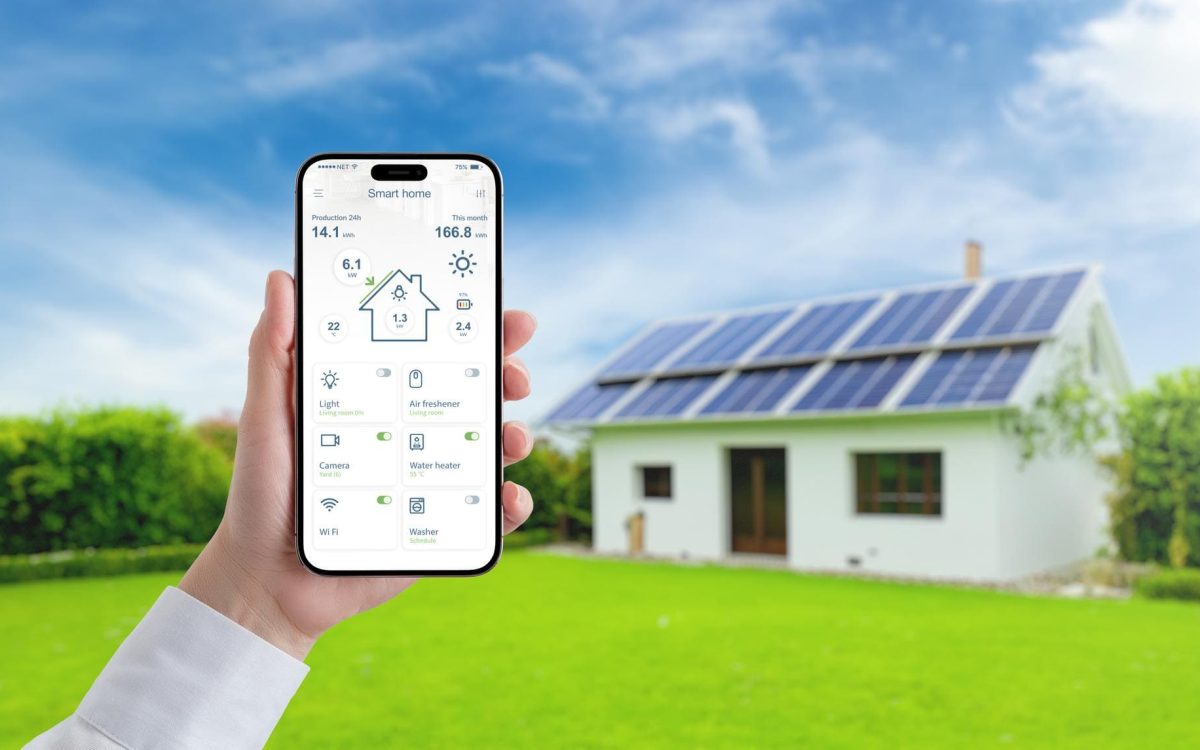 Smart home automation system managing solar battery performance in an Australian home
