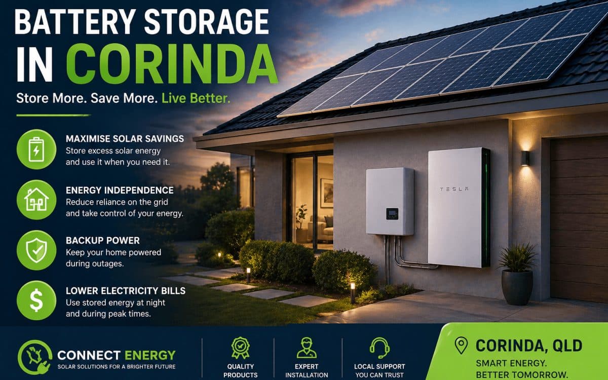 Battery storage Corinda home solar battery system installation