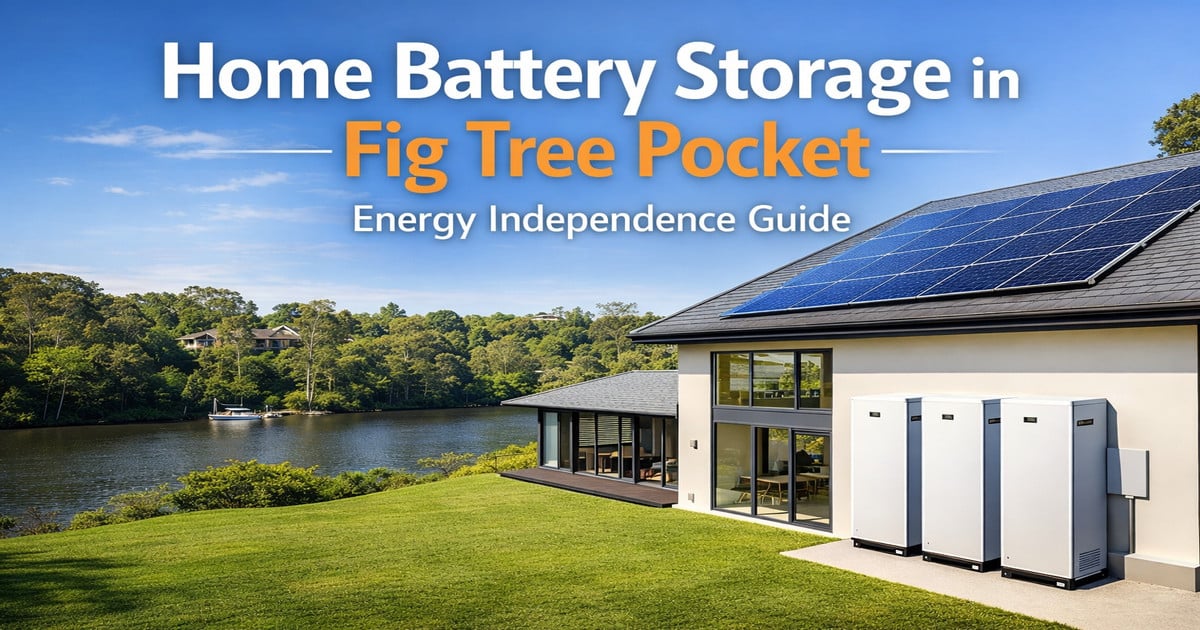 Home battery storage system installed at a large house in Fig Tree Pocket Brisbane