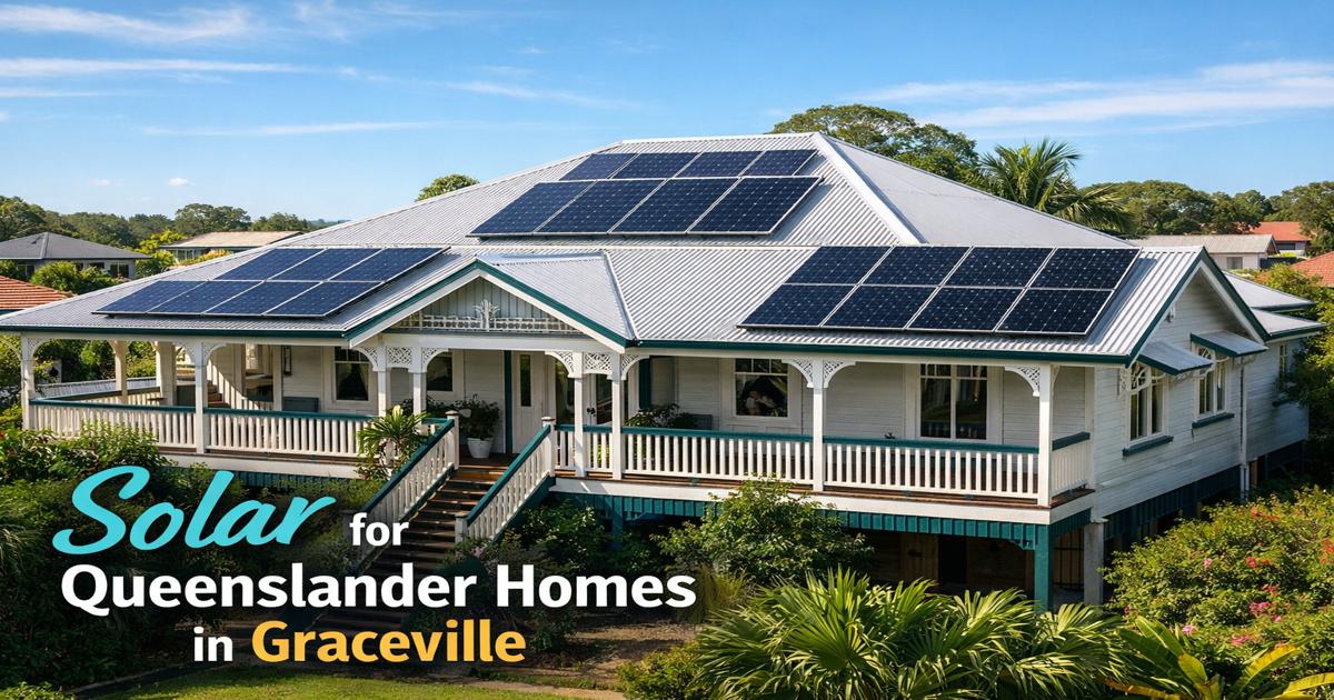 solar Graceville installation on Queenslander home rooftop Brisbane