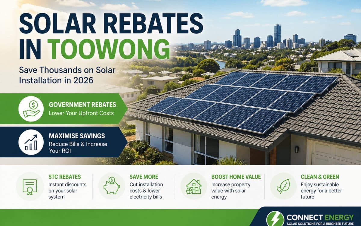 Solar rebates Toowong rooftop solar panel installation Brisbane home