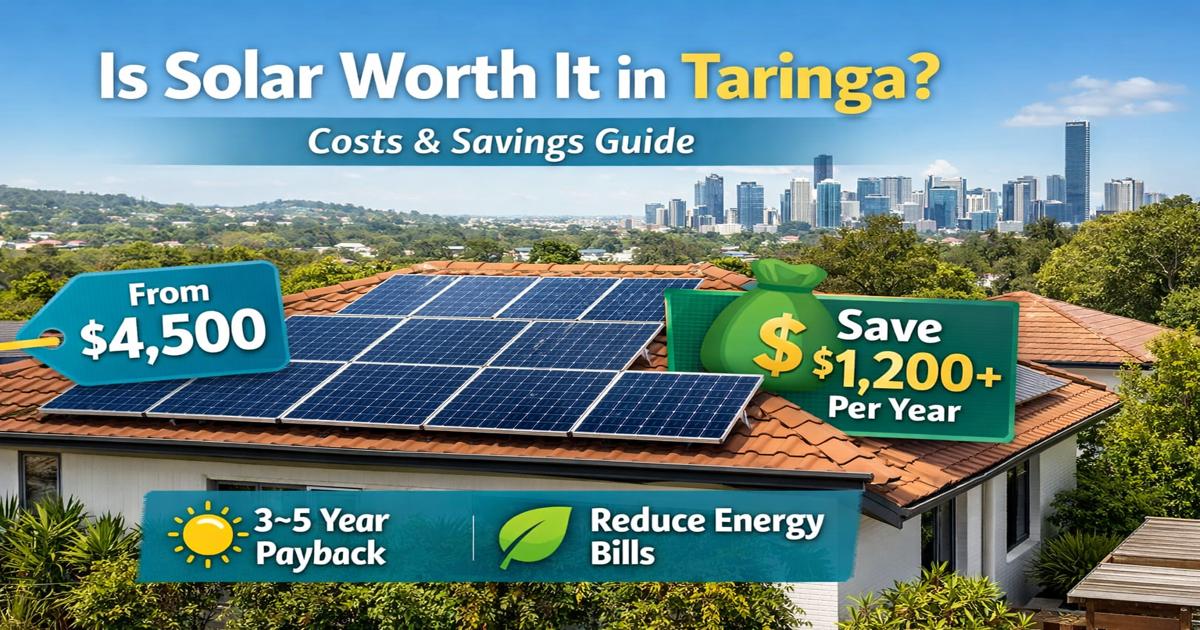 solar worth it in Taringa residential rooftop solar panel installation Brisbane