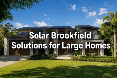 Solar Brookfield installation on large modern home in Brisbane